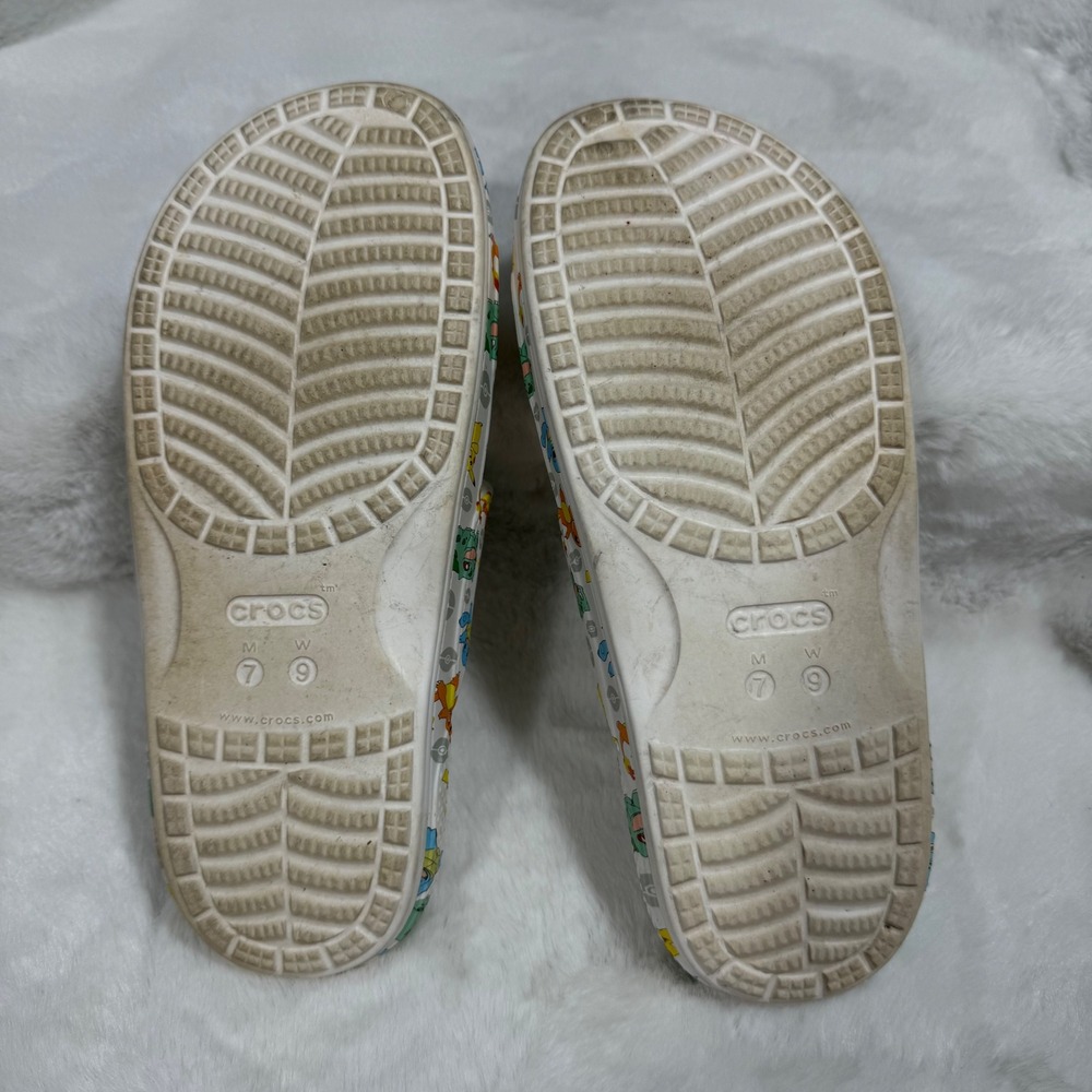 Crocs Classic Pokemon II Sandals White Multi Pikachu Slides Mens 7 Womens 9 - Picture 7 of 8